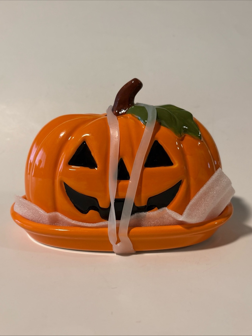 Jack O’lantern Halloween Butter Dish New
